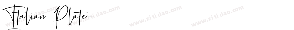 Italian Plate字体转换
